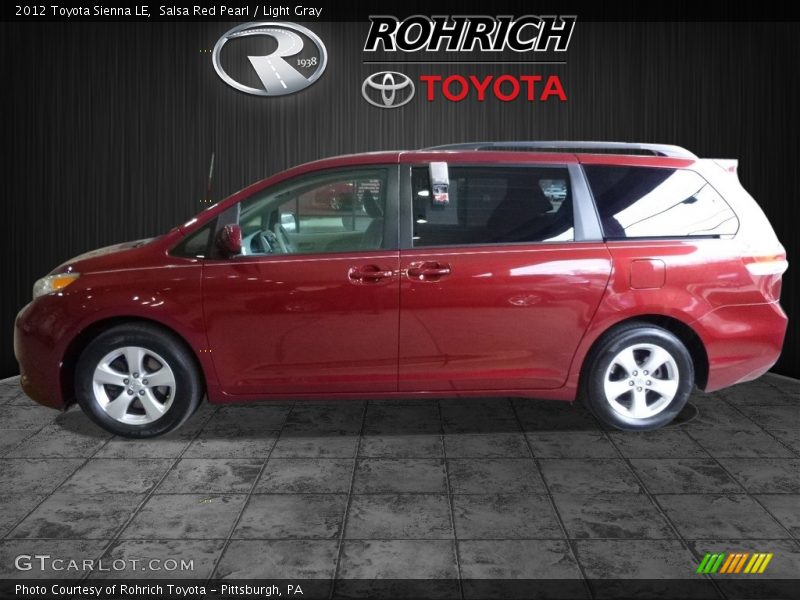 Salsa Red Pearl / Light Gray 2012 Toyota Sienna LE