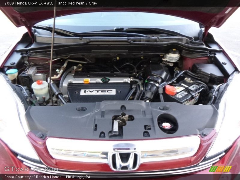 Tango Red Pearl / Gray 2009 Honda CR-V EX 4WD