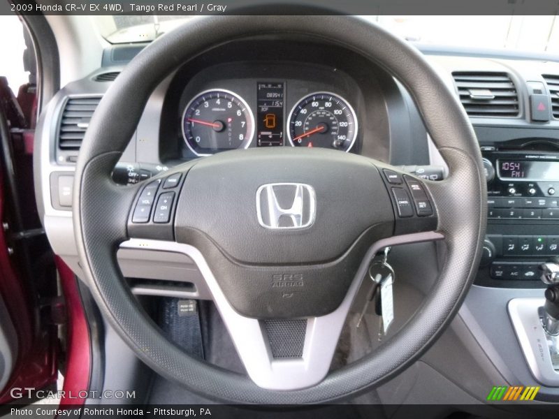 Tango Red Pearl / Gray 2009 Honda CR-V EX 4WD