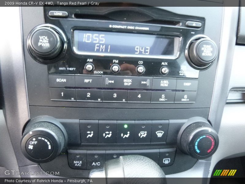 Tango Red Pearl / Gray 2009 Honda CR-V EX 4WD