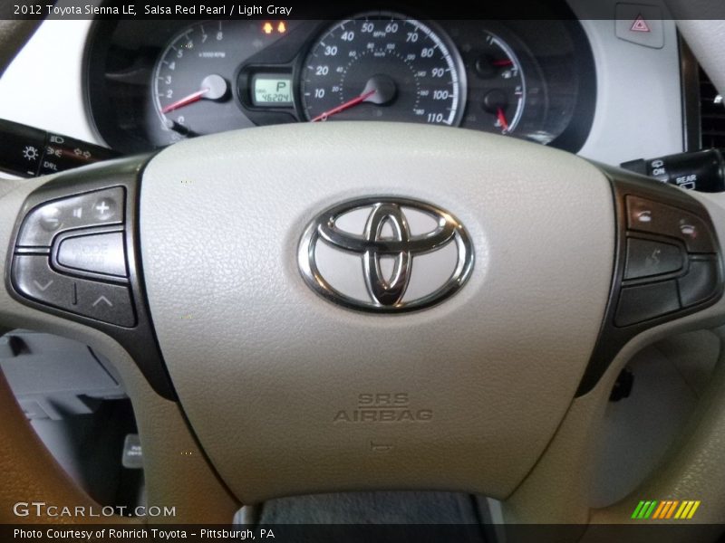 Salsa Red Pearl / Light Gray 2012 Toyota Sienna LE