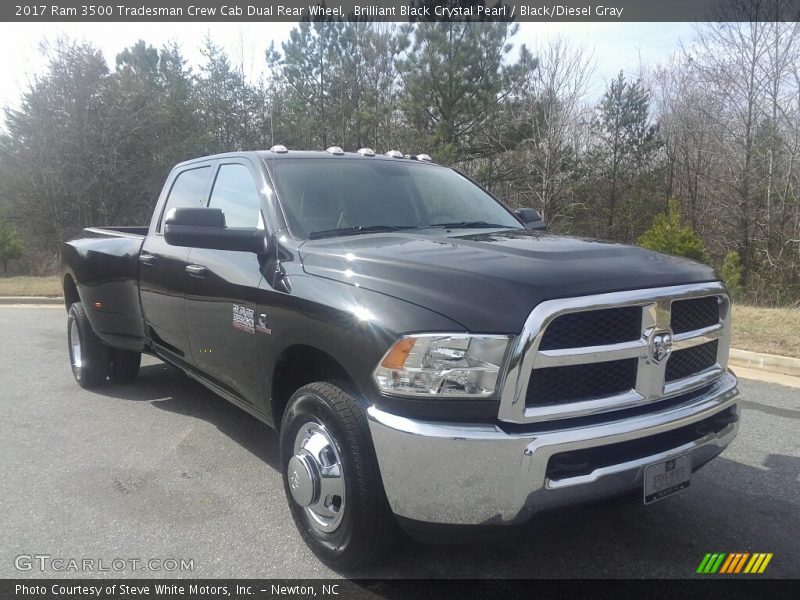 Brilliant Black Crystal Pearl / Black/Diesel Gray 2017 Ram 3500 Tradesman Crew Cab Dual Rear Wheel