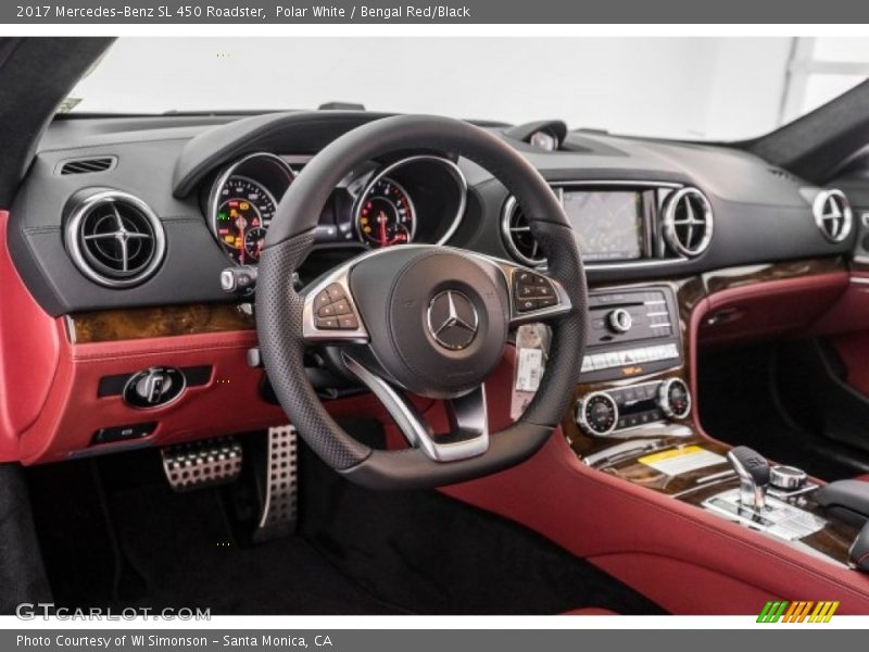 Polar White / Bengal Red/Black 2017 Mercedes-Benz SL 450 Roadster