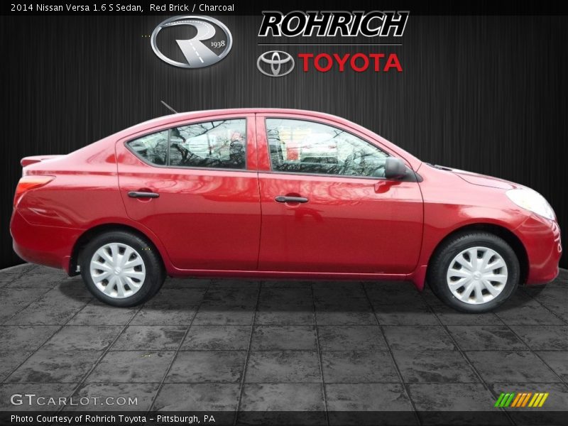 Red Brick / Charcoal 2014 Nissan Versa 1.6 S Sedan