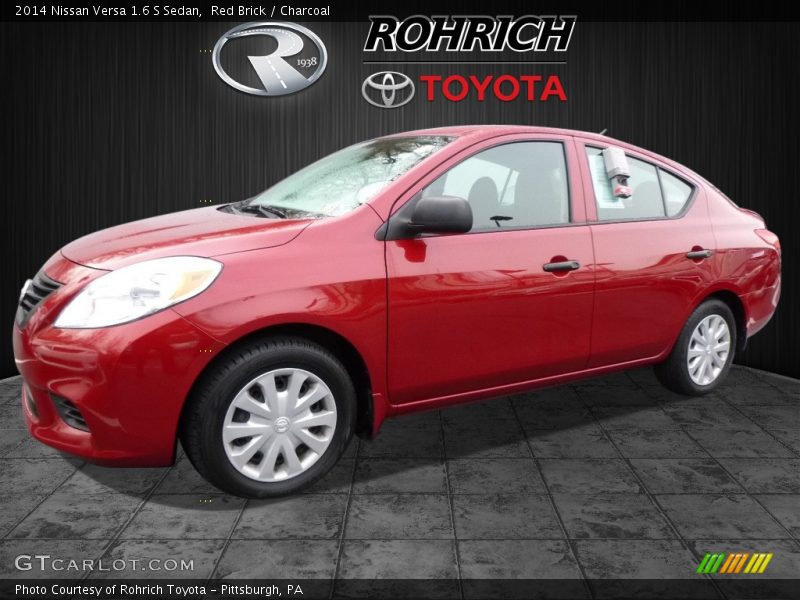 Red Brick / Charcoal 2014 Nissan Versa 1.6 S Sedan