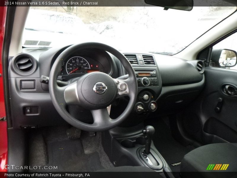 Red Brick / Charcoal 2014 Nissan Versa 1.6 S Sedan