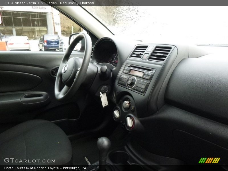 Red Brick / Charcoal 2014 Nissan Versa 1.6 S Sedan