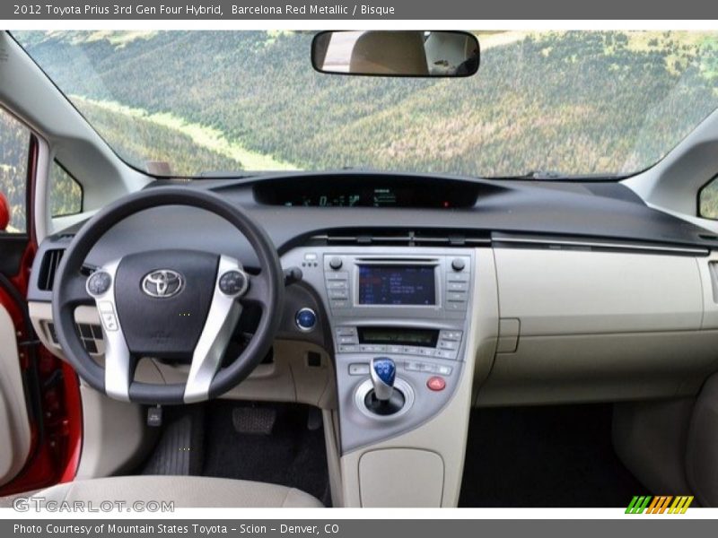 Barcelona Red Metallic / Bisque 2012 Toyota Prius 3rd Gen Four Hybrid