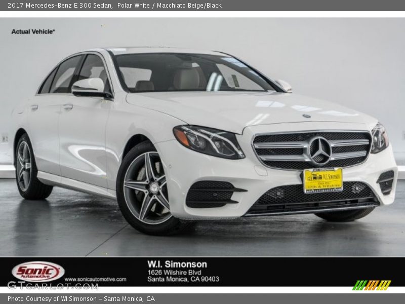 Polar White / Macchiato Beige/Black 2017 Mercedes-Benz E 300 Sedan