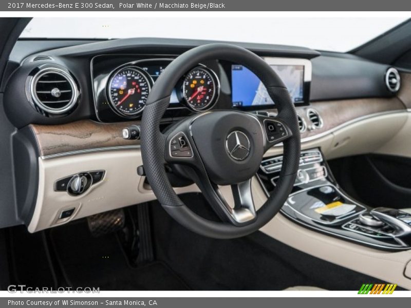 Polar White / Macchiato Beige/Black 2017 Mercedes-Benz E 300 Sedan