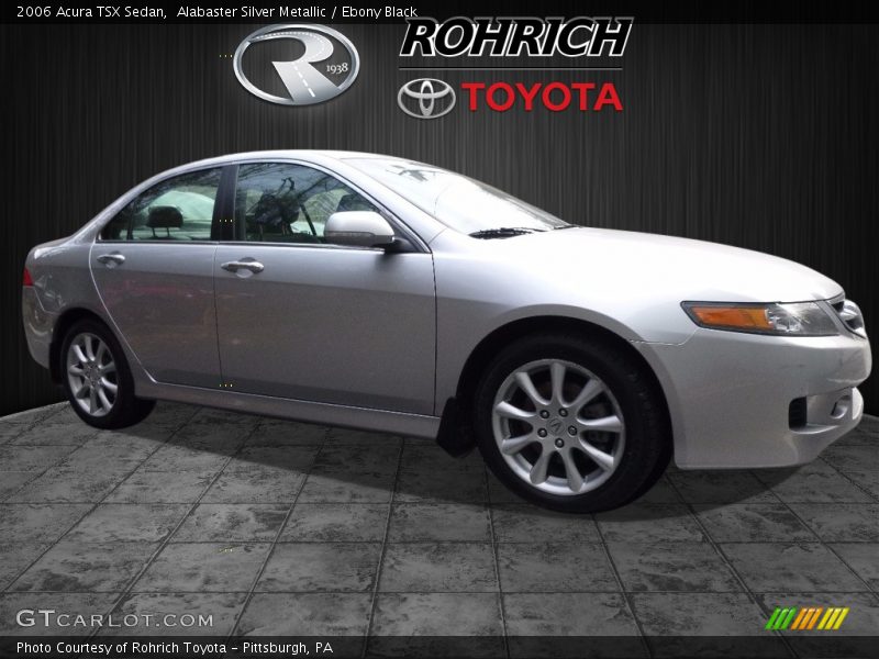 Alabaster Silver Metallic / Ebony Black 2006 Acura TSX Sedan