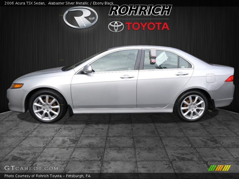 Alabaster Silver Metallic / Ebony Black 2006 Acura TSX Sedan