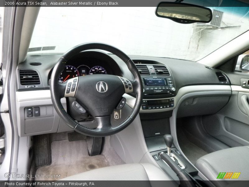 Alabaster Silver Metallic / Ebony Black 2006 Acura TSX Sedan