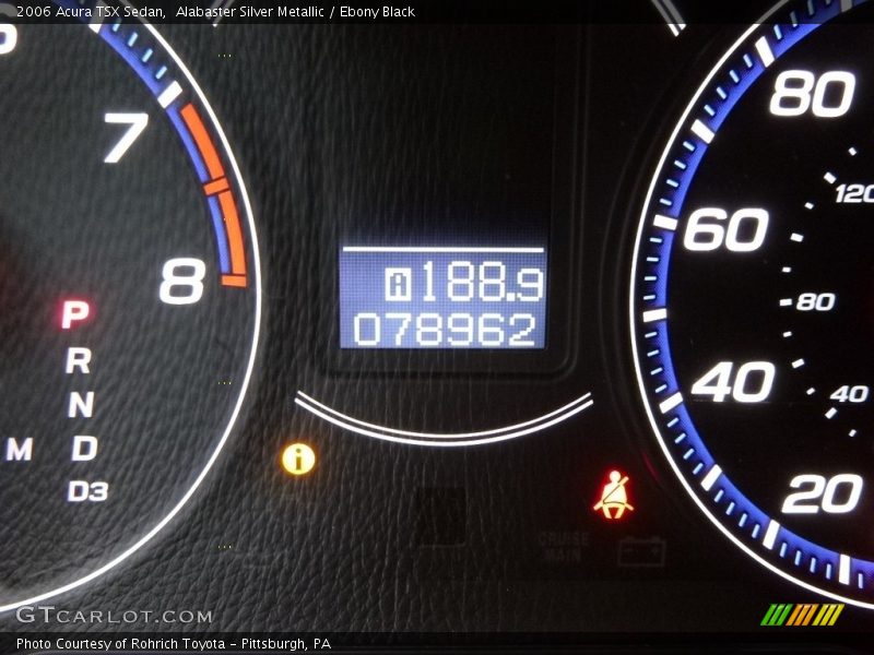 Alabaster Silver Metallic / Ebony Black 2006 Acura TSX Sedan