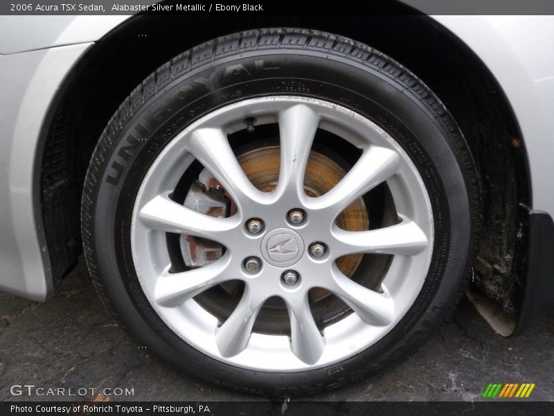 Alabaster Silver Metallic / Ebony Black 2006 Acura TSX Sedan