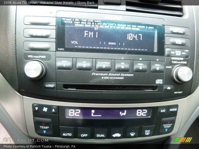 Alabaster Silver Metallic / Ebony Black 2006 Acura TSX Sedan