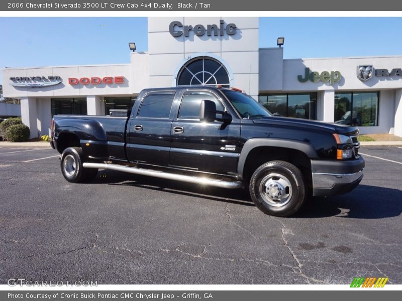 Black / Tan 2006 Chevrolet Silverado 3500 LT Crew Cab 4x4 Dually