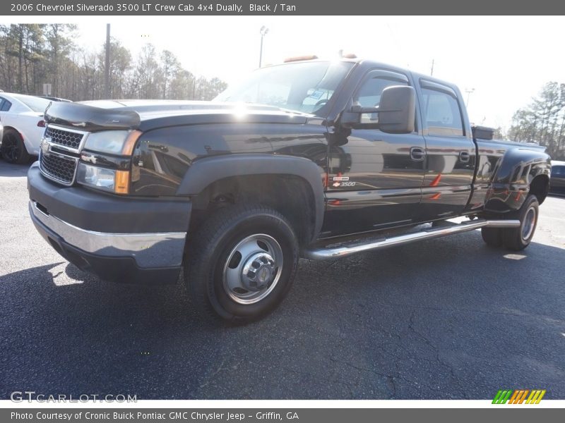 Black / Tan 2006 Chevrolet Silverado 3500 LT Crew Cab 4x4 Dually