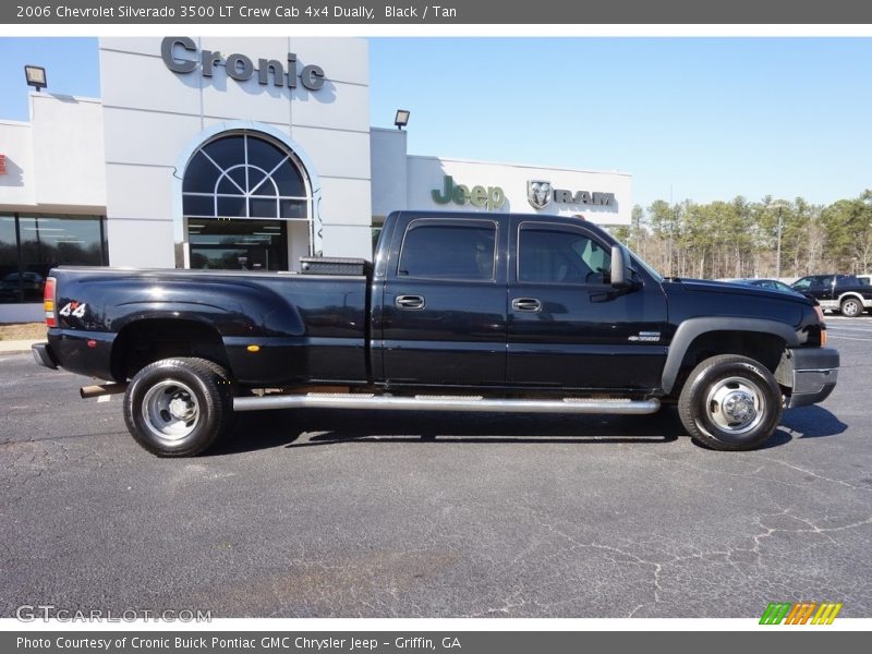 Black / Tan 2006 Chevrolet Silverado 3500 LT Crew Cab 4x4 Dually
