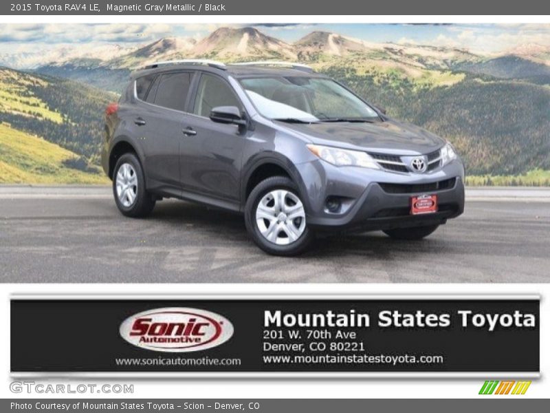 Magnetic Gray Metallic / Black 2015 Toyota RAV4 LE