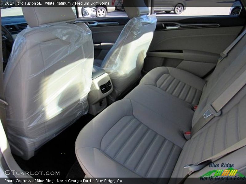 White Platinum / Medium Light Stone 2017 Ford Fusion SE