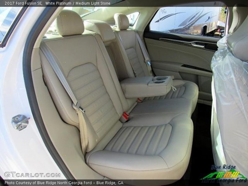 White Platinum / Medium Light Stone 2017 Ford Fusion SE