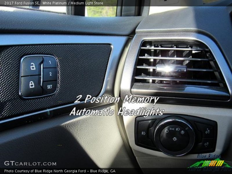 White Platinum / Medium Light Stone 2017 Ford Fusion SE