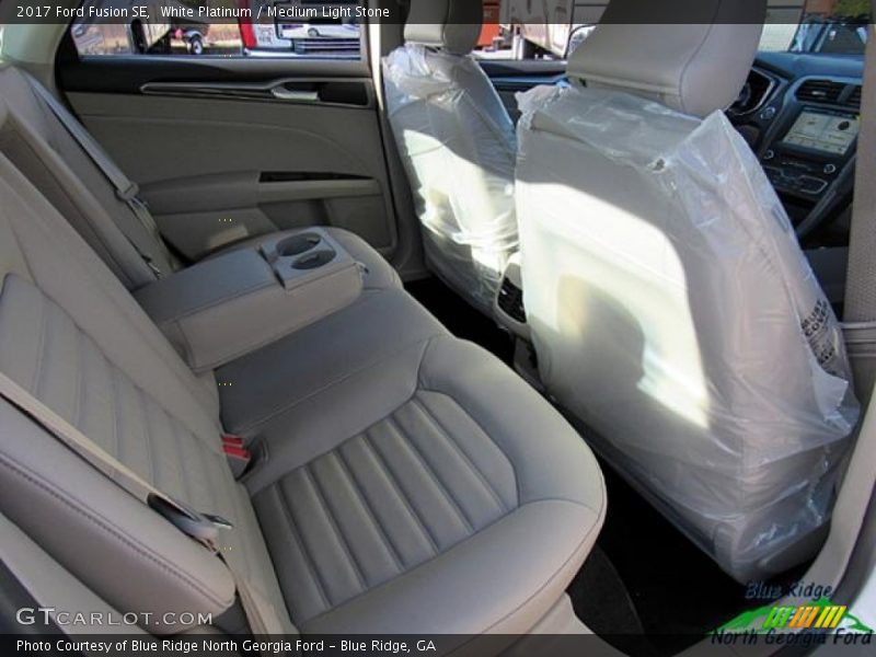 White Platinum / Medium Light Stone 2017 Ford Fusion SE