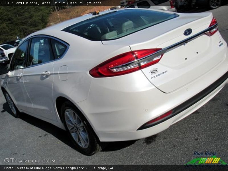 White Platinum / Medium Light Stone 2017 Ford Fusion SE