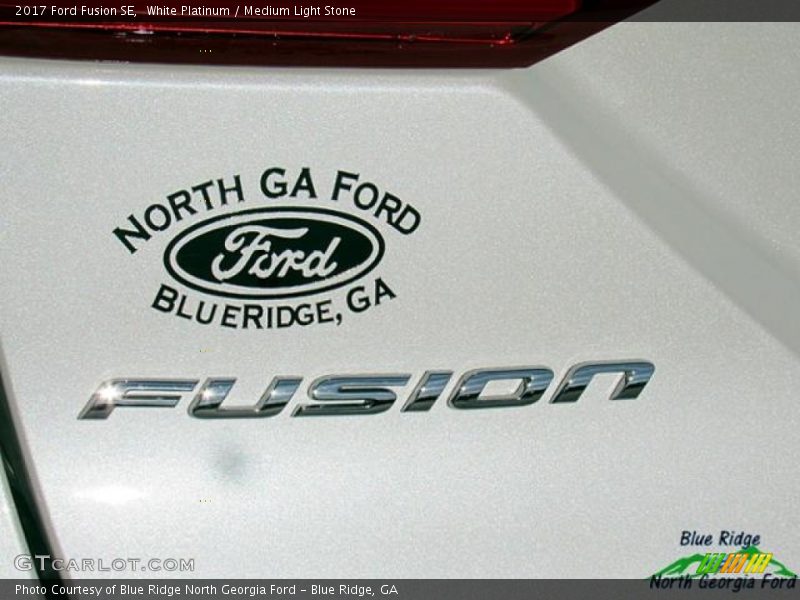 White Platinum / Medium Light Stone 2017 Ford Fusion SE