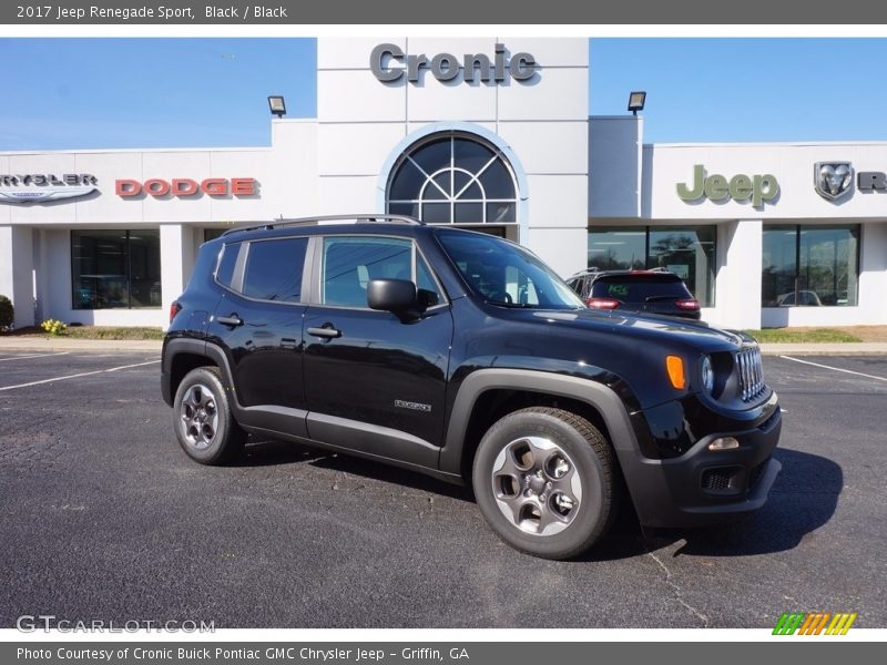 Black / Black 2017 Jeep Renegade Sport