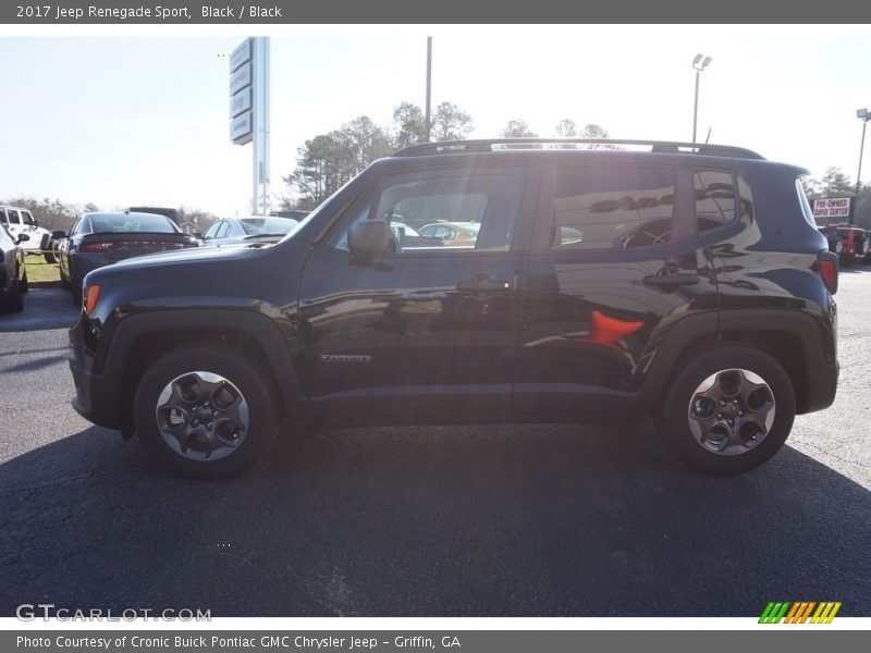Black / Black 2017 Jeep Renegade Sport