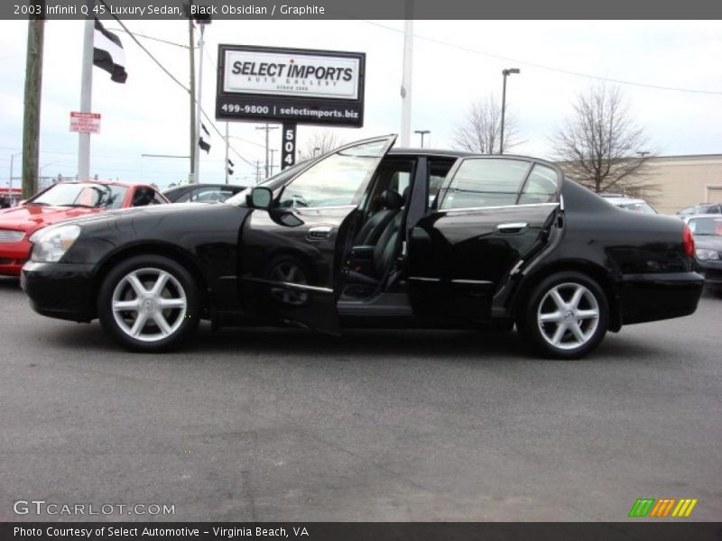 Black Obsidian / Graphite 2003 Infiniti Q 45 Luxury Sedan