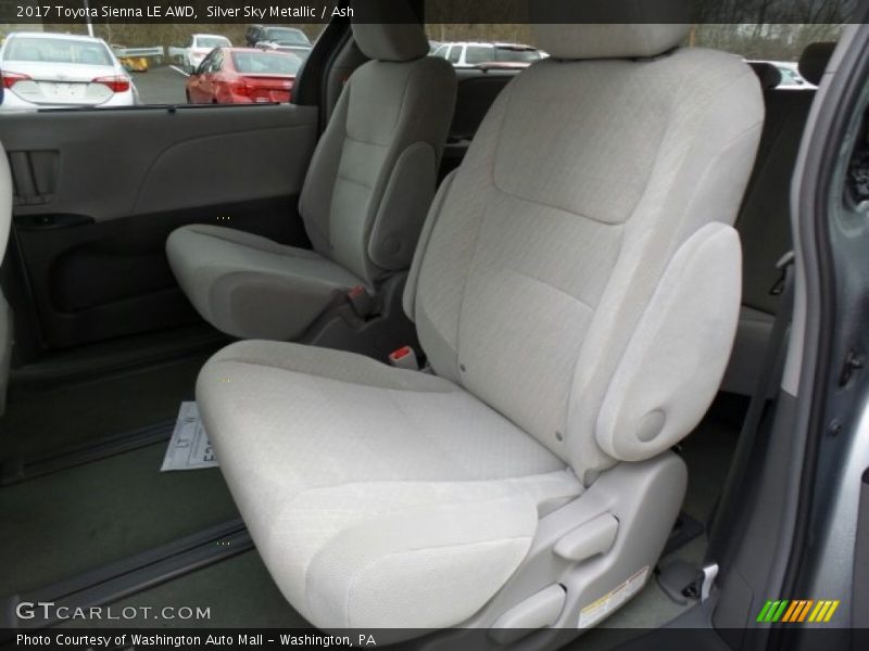Rear Seat of 2017 Sienna LE AWD