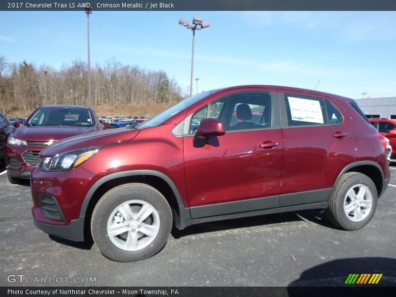 Crimson Metallic / Jet Black 2017 Chevrolet Trax LS AWD