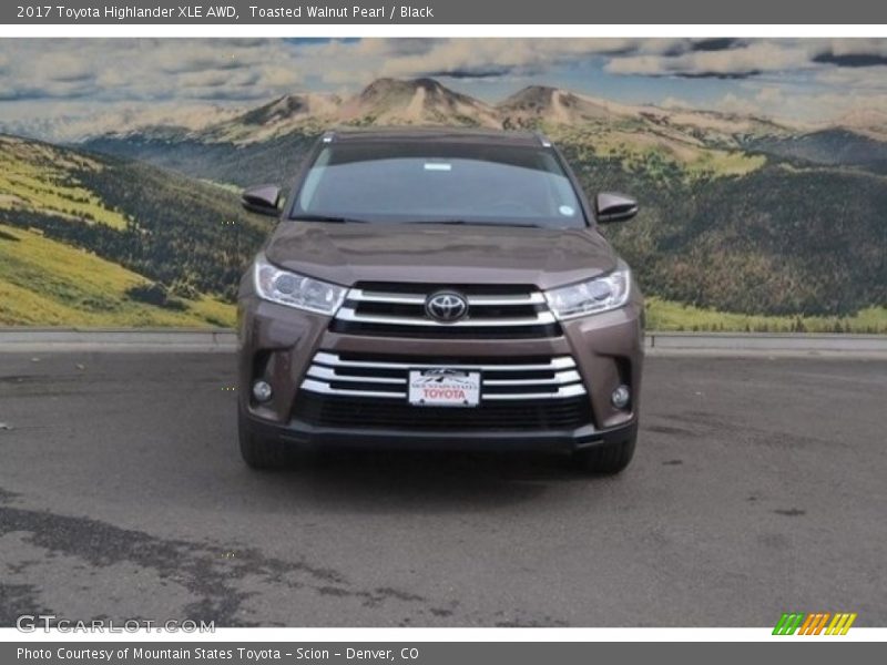 Toasted Walnut Pearl / Black 2017 Toyota Highlander XLE AWD