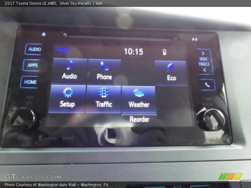 Silver Sky Metallic / Ash 2017 Toyota Sienna LE AWD