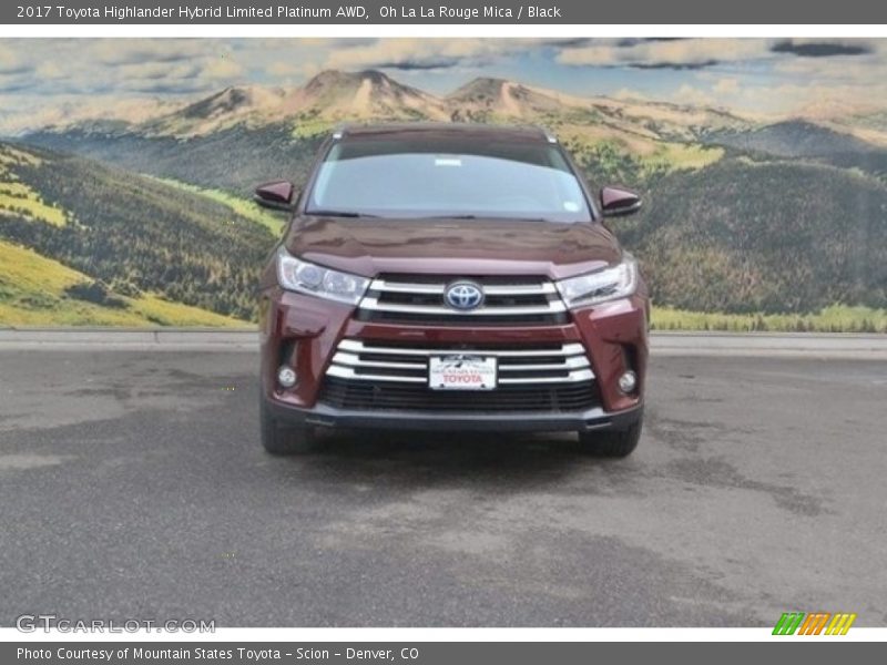 Oh La La Rouge Mica / Black 2017 Toyota Highlander Hybrid Limited Platinum AWD
