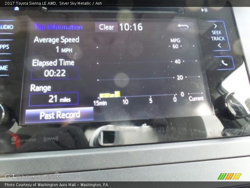 Silver Sky Metallic / Ash 2017 Toyota Sienna LE AWD