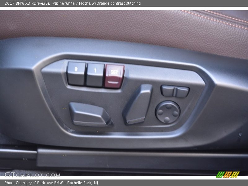 Alpine White / Mocha w/Orange contrast stitching 2017 BMW X3 xDrive35i