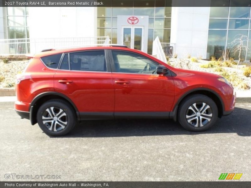 Barcelona Red Metallic / Black 2017 Toyota RAV4 LE