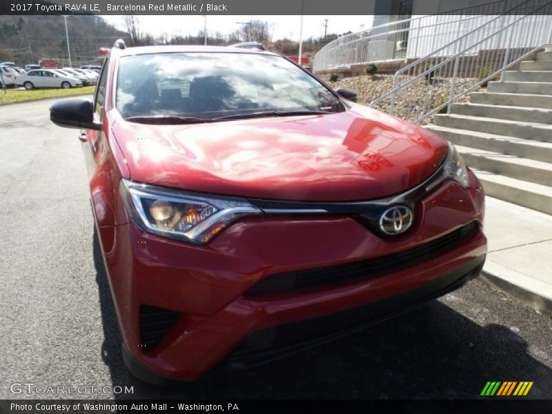 Barcelona Red Metallic / Black 2017 Toyota RAV4 LE