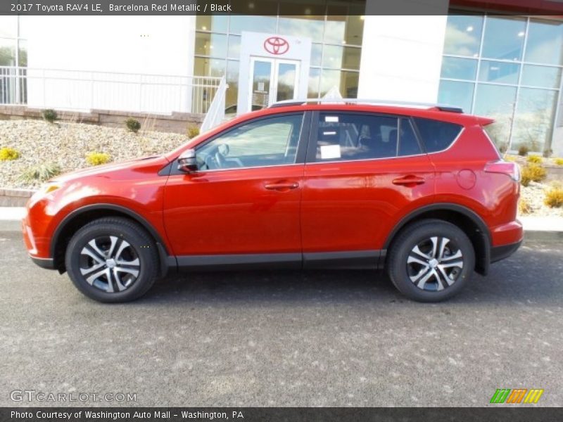 Barcelona Red Metallic / Black 2017 Toyota RAV4 LE