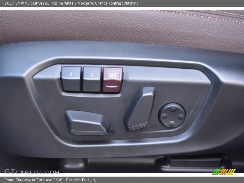 Alpine White / Mocha w/Orange contrast stitching 2017 BMW X3 xDrive28i