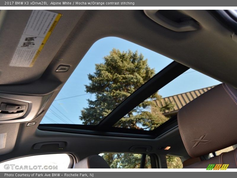 Alpine White / Mocha w/Orange contrast stitching 2017 BMW X3 xDrive28i