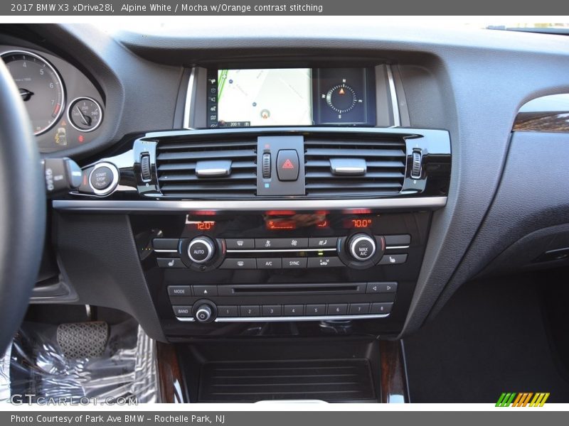 Alpine White / Mocha w/Orange contrast stitching 2017 BMW X3 xDrive28i