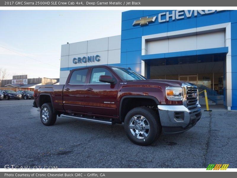 Deep Garnet Metallic / Jet Black 2017 GMC Sierra 2500HD SLE Crew Cab 4x4