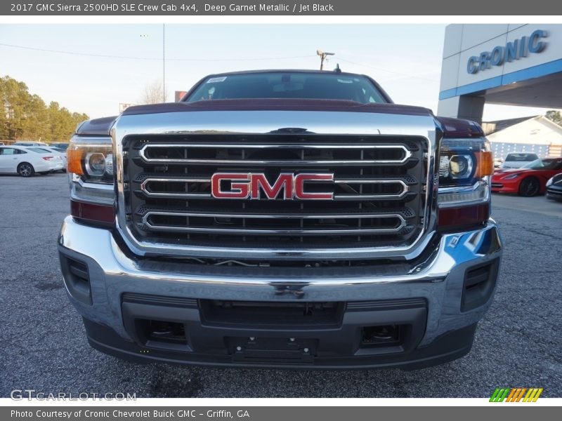 Deep Garnet Metallic / Jet Black 2017 GMC Sierra 2500HD SLE Crew Cab 4x4