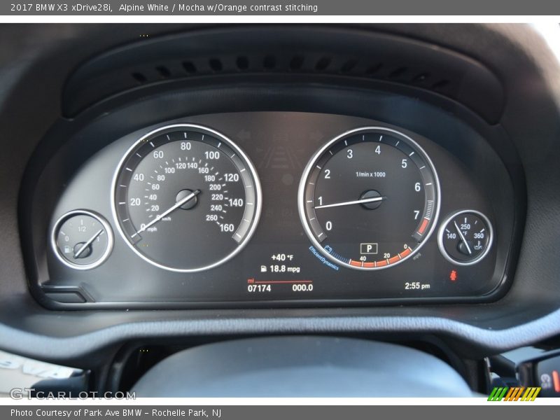 Alpine White / Mocha w/Orange contrast stitching 2017 BMW X3 xDrive28i