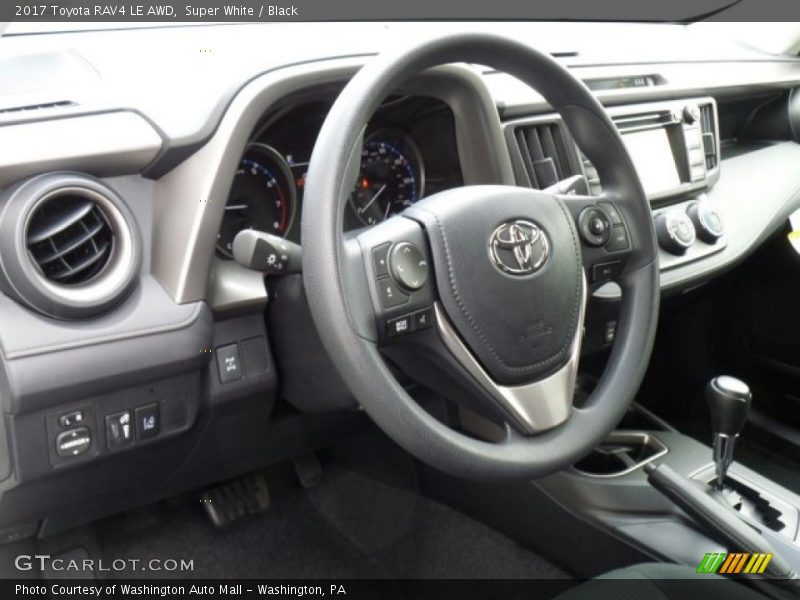 Super White / Black 2017 Toyota RAV4 LE AWD